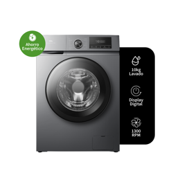 Lavarropas TCL EFFIWASH Inverter Carga Frontal 10kg 1300rpm Gris