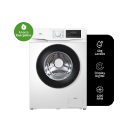 Lavarropas TCL EFFIWASH Inverter Carga Frontal 6kg 1200rpm Blanco