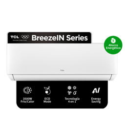 Aire Acondicionado Split Inverter TCL 3500w Frio/Calor TACA3500FCSD/BREEZE IN INV AI
