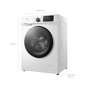 Lavarropas TCL EFFIWASH Inverter Carga Frontal 10kg 1300rpm Blanco