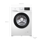 Lavarropas TCL EFFIWASH Inverter Carga Frontal 6kg 1200rpm Blanco