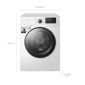 Lavarropas TCL EFFIWASH Inverter Carga Frontal 8kg 1400rpm Blanco