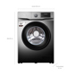 Lavarropas TCL EFFIWASH Inverter Carga Frontal 6,5kg 1200rpm Gris