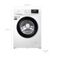 Lavarropas TCL EFFIWASH Inverter Carga Frontal 6,5kg 1200rpm Blanco